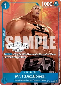 One Piece-Karte Mr.1 (Daz.Bonez) (Online Regional 2024 Vol. 3) OP02-063v4