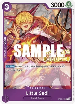 One Piece-Karte Little Sadi (Judge) OP02-073