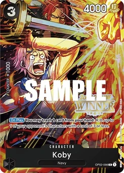 One Piece-Karte Koby (Offline Regional 2023) [Winner] OP02-098v4