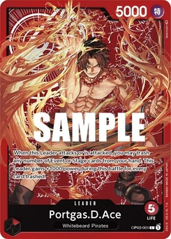 One Piece-Karte Portgas.D.Ace (Special Goods Set -Ace/Sabo/Luffy-) OP03-001