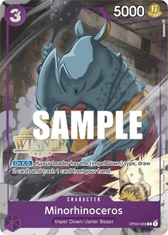 One Piece-Karte Minorhinoceros (Online Regional 2023) [Winner] OP03-069v6