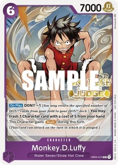 One Piece-Karte Monkey.D.Luffy (Judge Pack Vol. 2) OP03-070
