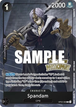 One Piece-Karte Spandam (Online Regional 2023) [Participant] OP03-086v5