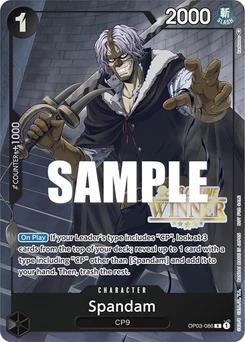 One Piece-Karte Spandam (Online Regional 2023) [Winner] OP03-086v6