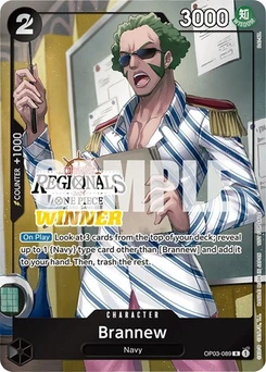 One Piece-Karte Brannew (Offline Regional 2024) [Winner] OP03-089v3