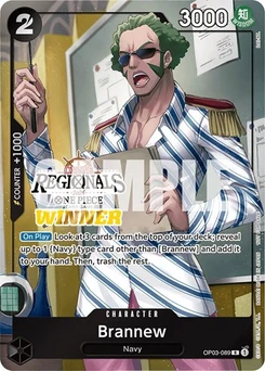 One Piece-Karte Brannew (Online Regional 2024) [Winner] OP03-089v6