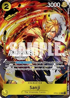 One Piece-Karte Sanji (Offline Regional 2024) [Participant] OP03-102v2