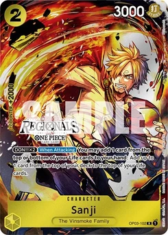 One Piece-Karte Sanji (Online Regional 2024) [Participant] OP03-102v5