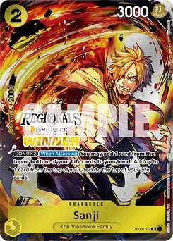 One Piece-Karte Sanji (Online Regional 2024) [Winner] OP03-102v6