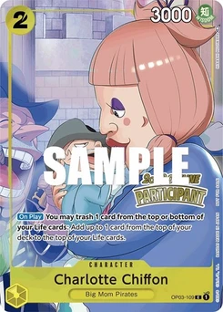 One Piece-Karte Charlotte Chiffon (Offline Regional 2023) [Participant] OP03-109v2