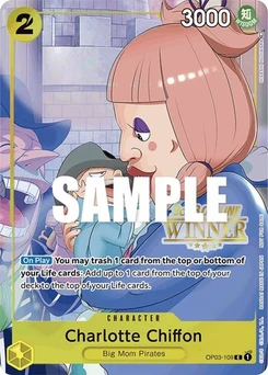 One Piece-Karte Charlotte Chiffon (Offline Regional 2023) [Winner] OP03-109v3