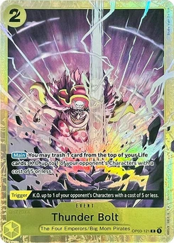 One Piece-Karte Thunder Bolt (Premium Card Collection -Best Selection Vol. 1-) OP03-121v2
