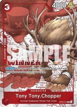 One Piece-Karte Tony Tony.Chopper (Winner Pack 2024 Oct.-Dec.) OP04-010v3