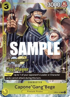 One Piece-Karte Capone"Gang"Bege (CS 2023 Top Players Pack) OP04-100