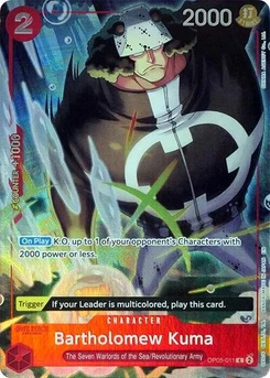 One Piece-Karte Bartholomew Kuma (Seven Warlords of the Sea Binder Set) OP05-011