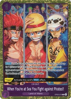 One Piece-Karte When You're at Sea You Fight against Pirates!! (2025 Pirates League Finals Textured Foil) OP05-076