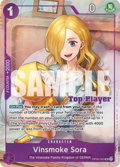 One Piece-Karte Vinsmoke Sora (CS 25-26 Top Player Pack Vol. 2) OP06-063v2