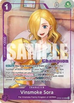 One Piece-Karte Vinsmoke Sora (CS 25-26 Winner Card Set 2) OP06-063v3