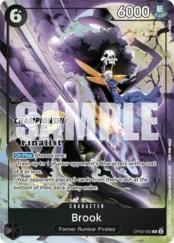 One Piece-Karte Brook (Championship 2024 Finalist Card Set) OP06-092v2