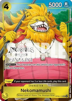 One Piece-Karte Nekomamushi (Offline Regional 2024 Vol. 3) [Finalist] OP06-110v2