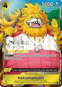 One Piece-Karte Nekomamushi (Online Regional 2024 Vol. 3) [Winner] OP06-110v6