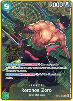 One Piece-Karte Roronoa Zoro (One Piece Japanese Version 2nd Anniversary Set) OP06-118