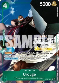 One Piece-Karte Urouge (Online Regional Champion Card Set 2025 Vol.1) OP07-021v4