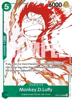 One Piece-Karte Monkey.D.Luffy - OP07-033 (3rd Anniversary Treasure Campaign Pack) OP07-033