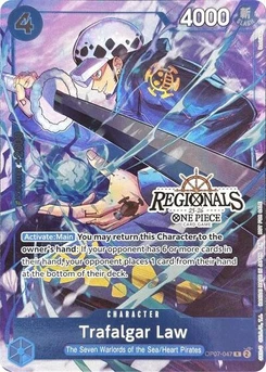 One Piece-Karte Trafalgar Law (CS 25-26 Regionals Textured Chase Promo) OP07-047
