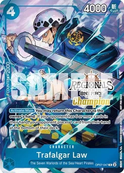 One Piece-Karte Trafalgar Law (Offline Regional Champion Card Set 2025 Vol.2) OP07-047v2