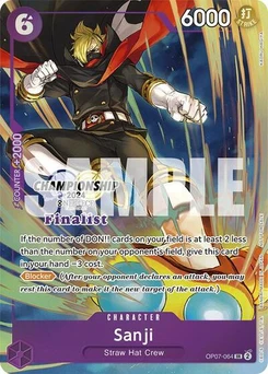 One Piece-Karte Sanji (Championship 2024 Finalist Card Set) OP07-064v2