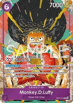 One Piece-Karte Monkey.D.Luffy (BANDAI Card Games Fest 25-26) OP07-073