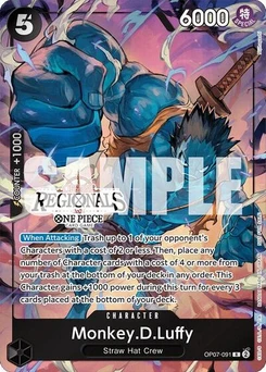 One Piece-Karte Monkey.D.Luffy (091) (Offline Regional 2024 Vol. 3) OP07-091