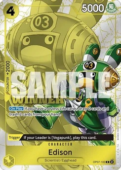 One Piece-Karte Edison (Winner Pack 2024 Oct.-Dec.) OP07-100v3