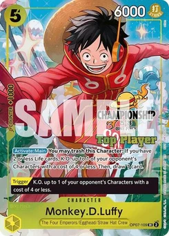 One Piece-Karte Monkey.D.Luffy (CS 25-26 Top Player Pack) OP07-109v3