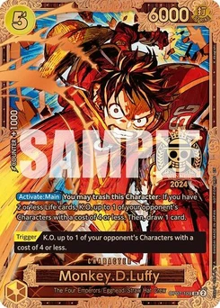 One Piece-Karte Monkey.D.Luffy (Championship 2024 World Final 3rd Place) OP07-109v6
