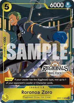One Piece-Karte Roronoa Zoro (113) (Regional Participation Pack 2026 Vol.1) OP07-113