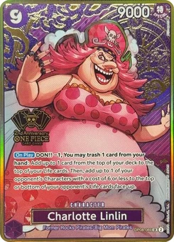 One Piece-Karte Charlotte Linlin (One Piece Japanese Version 2nd Anniversary Set) OP08-069