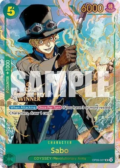 One Piece-Karte Sabo - OP09-027 (3rd Anniversary Winner) OP09-027