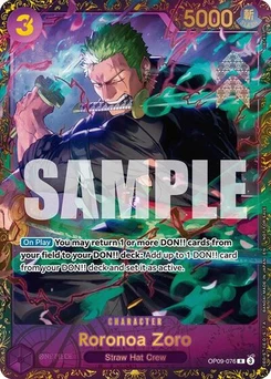 One Piece-Karte Roronoa Zoro (Championship 25-26 Regionals Season 1) OP09-076