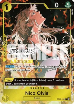 One Piece-Karte Nico Olvia (Offline Regional Champion Card Set 2025 Vol.1) OP09-106