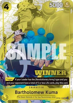 One Piece-Karte Bartholomew Kuma (Winner Pack 2025 Vol. 4) OP09-108v2