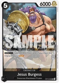 One Piece-Karte Jesus Burgess (Beginners Deck Party [ST-23] - [ST-28] Participation Pack) OP10-085