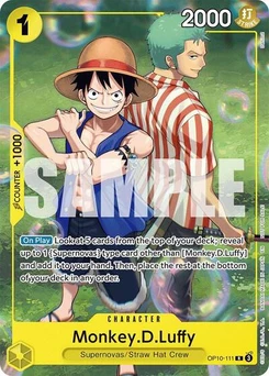 One Piece-Karte Monkey.D.Luffy (Learn Together Deck Set - Set Sail Event) OP10-111