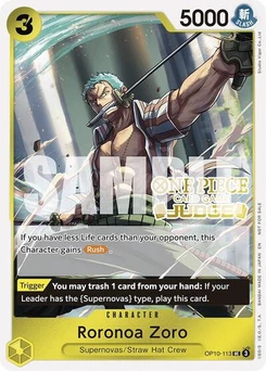 One Piece-Karte Roronoa Zoro (Judge Pack Vol. 6) OP10-113