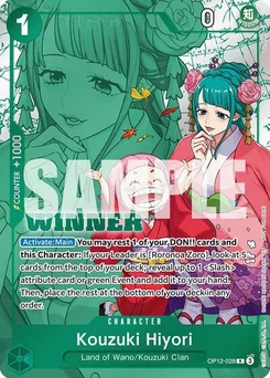 One Piece-Karte Kouzuki Hiyori (Winner Pack 2026 Vol. 1) OP12-028v2