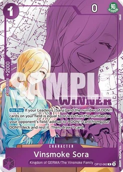 One Piece-Karte Vinsmoke Sora (Winner Pack 2026 Vol. 1) OP12-062v2