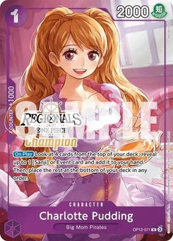 One Piece-Karte Charlotte Pudding (Regionals Champion Card Set 26-27) OP12-071v2