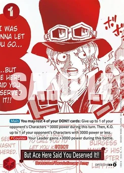 One Piece-Karte But Ace Here Said You Deserved It!! (3rd Anniversary Treasure Campaign Pack) OP13-019