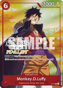 One Piece-Karte Monkey.D.Luffy (001) (Offline Regional 2024 Vol. 2) [Finalist] P-001